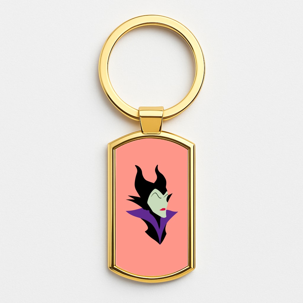 Maleficent Gold Keyring