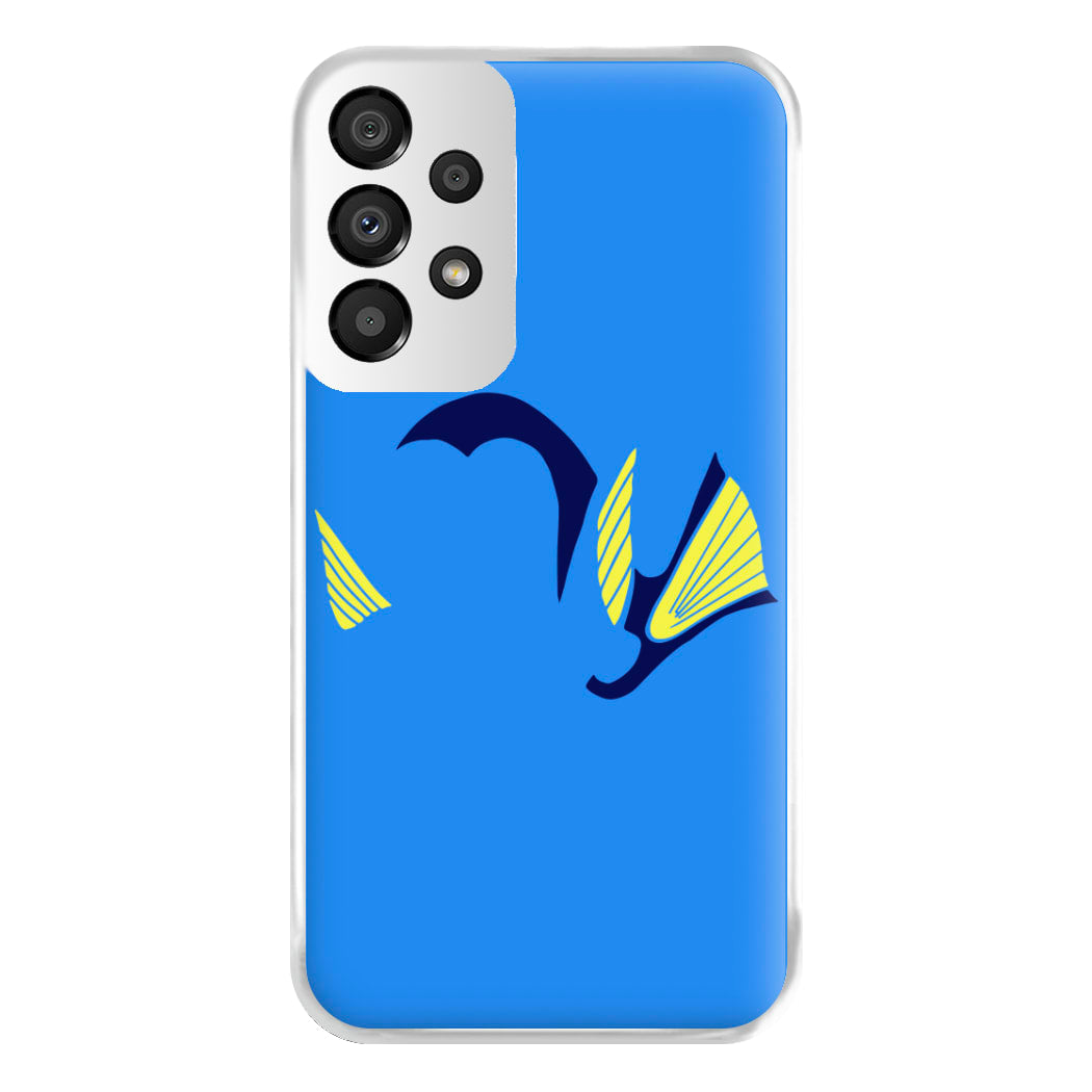 Faceless Blue Fish Phone Case for Galaxy A33