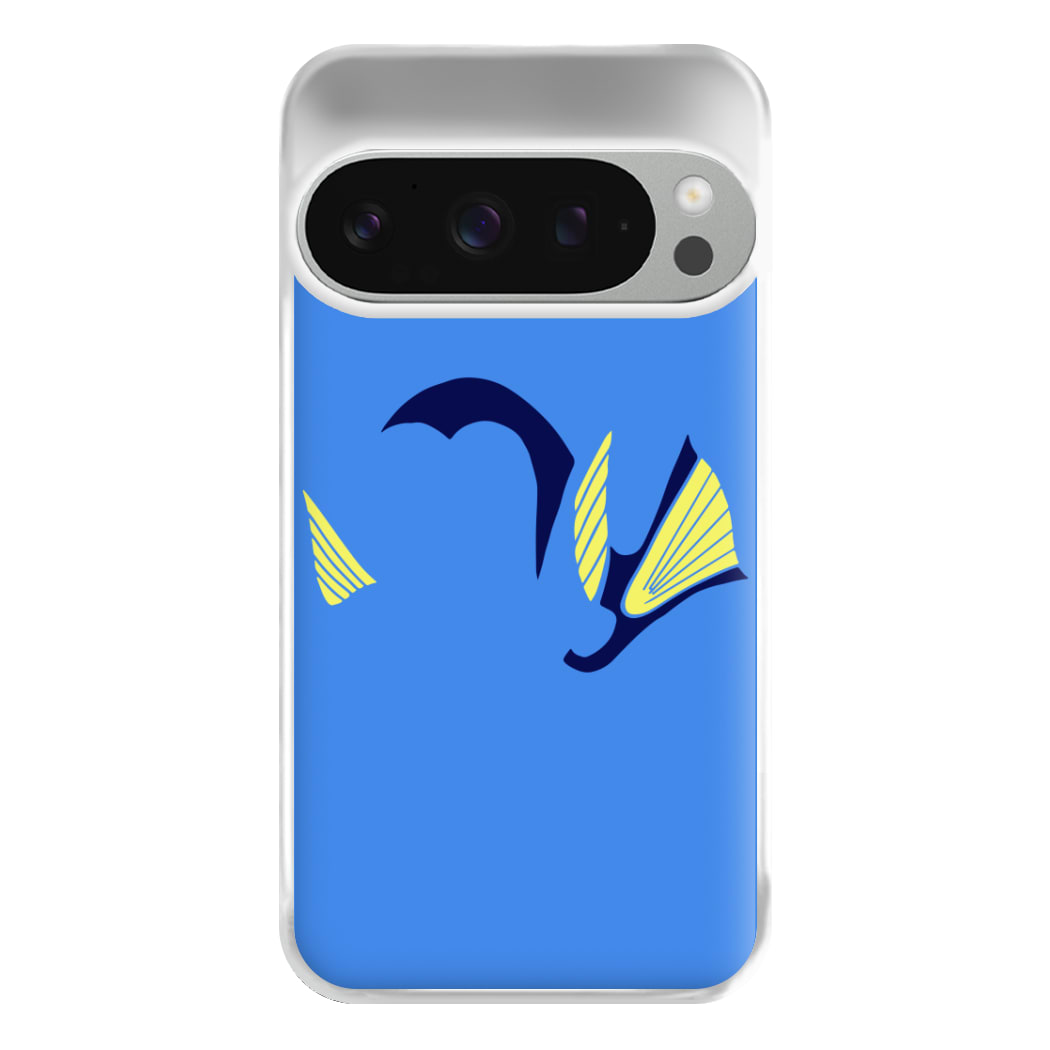 Faceless Blue Fish Phone Case for Google Pixel 9 Pro XL