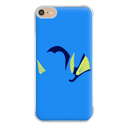 Faceless Blue Fish Phone Case for iPhone 6 Plus / 7 Plus / 8 Plus