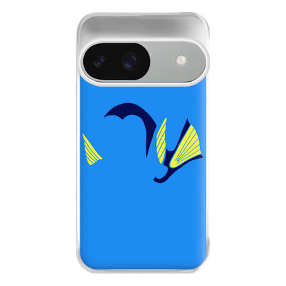 Faceless Blue Fish Phone Case for Google Pixel 9 / 9 Pro