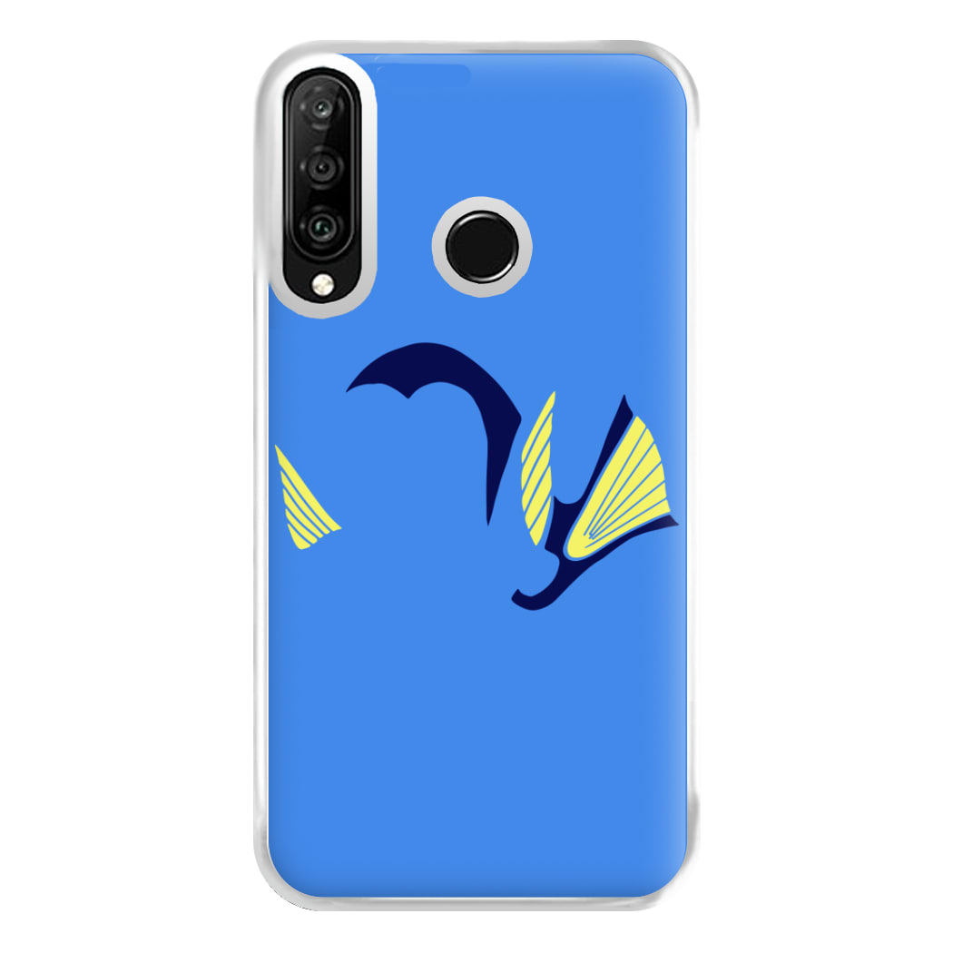 Faceless Blue Fish Phone Case for Huawei P30 Lite