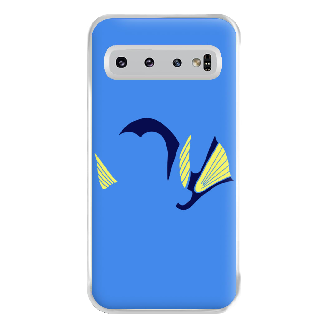 Faceless Blue Fish Phone Case for Galaxy S10 Plus