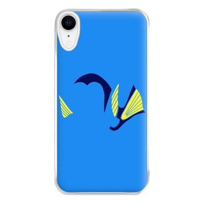 Faceless Blue Fish Phone Case for iPhone XR