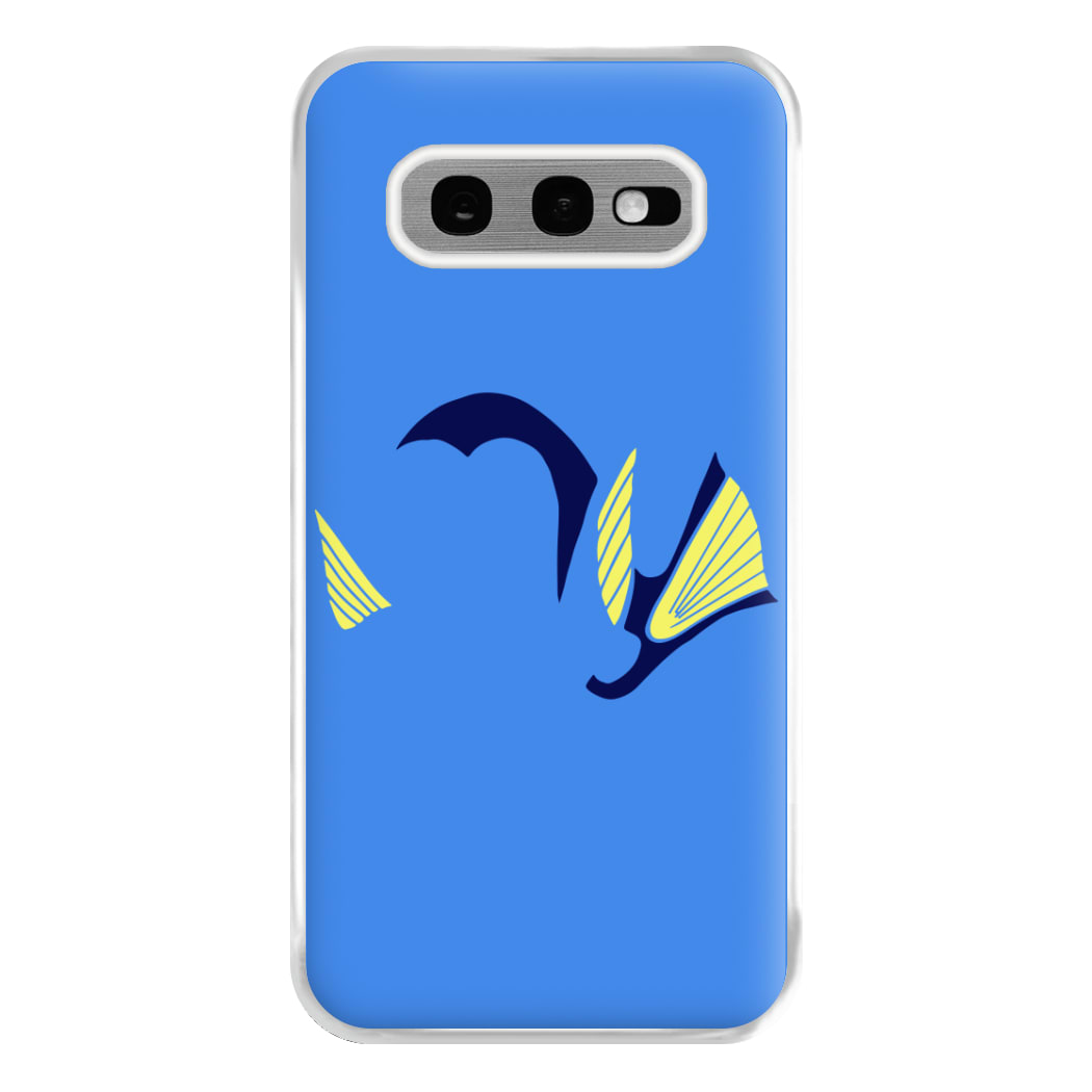 Faceless Blue Fish Phone Case for Galaxy S10e