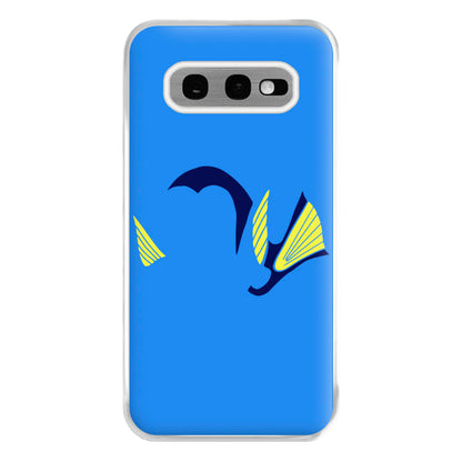 Faceless Blue Fish Phone Case for Galaxy S10e