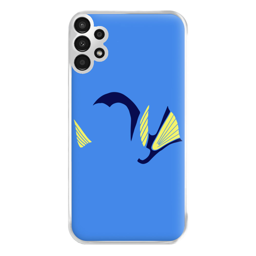 Faceless Blue Fish Phone Case for Galaxy A13