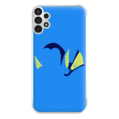 Faceless Blue Fish Phone Case for Galaxy A13