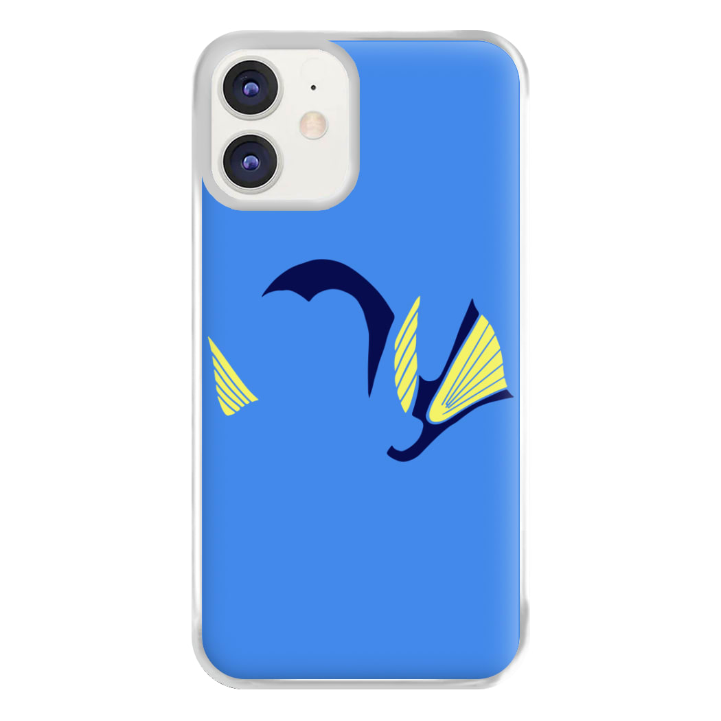 Faceless Blue Fish Phone Case for iPhone 12 / 12 Pro