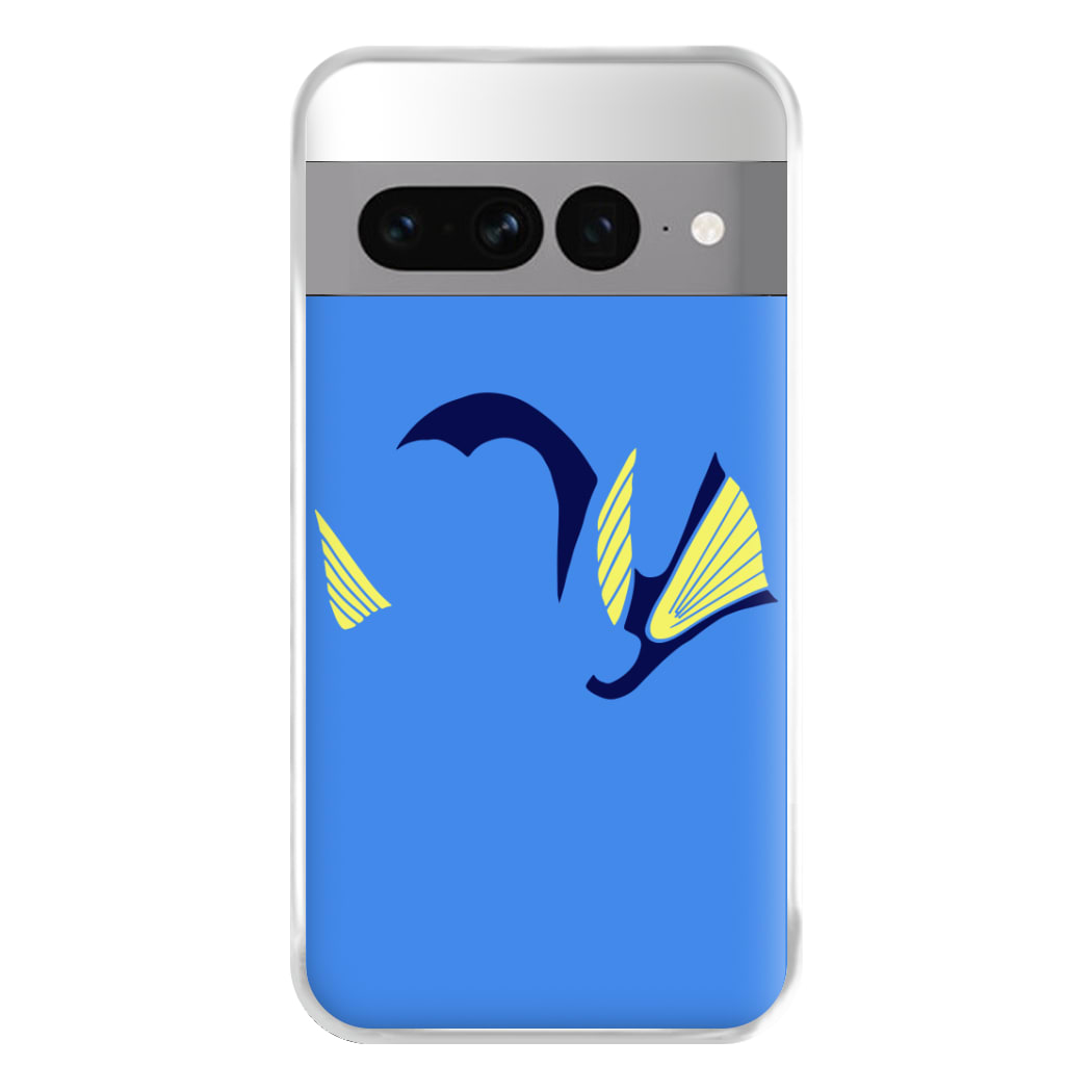 Faceless Blue Fish Phone Case for Google Pixel 7 Pro