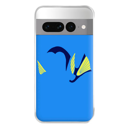 Faceless Blue Fish Phone Case for Google Pixel 7 Pro