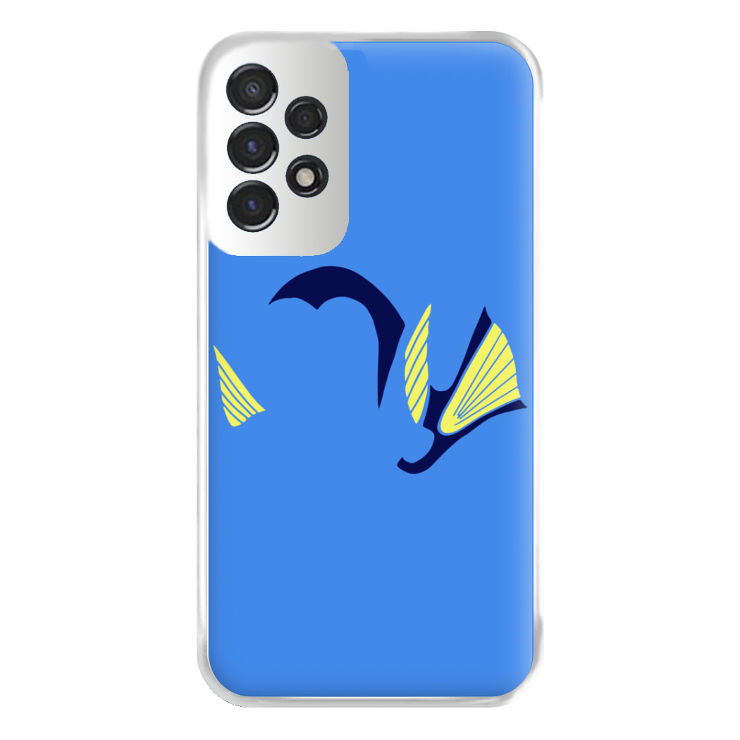 Faceless Blue Fish Phone Case for Galaxy A53