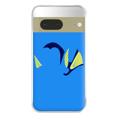 Faceless Blue Fish Phone Case for Google Pixel 7a