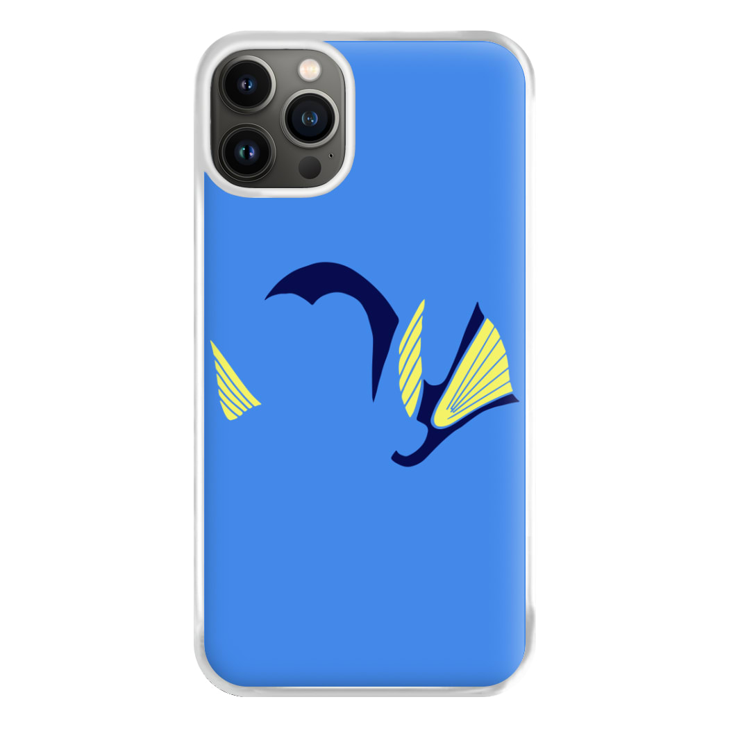 Faceless Blue Fish Phone Case for iPhone 13