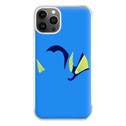 Faceless Blue Fish Phone Case for iPhone 13