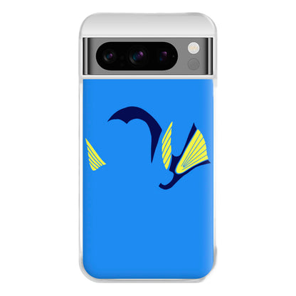 Faceless Blue Fish Phone Case for Google Pixel 8 Pro