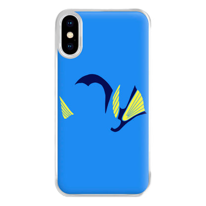 Faceless Blue Fish Phone Case for iPhone XS Max