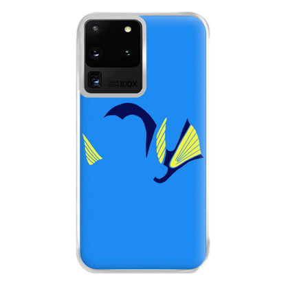 Faceless Blue Fish Phone Case for Galaxy S20 Ultra