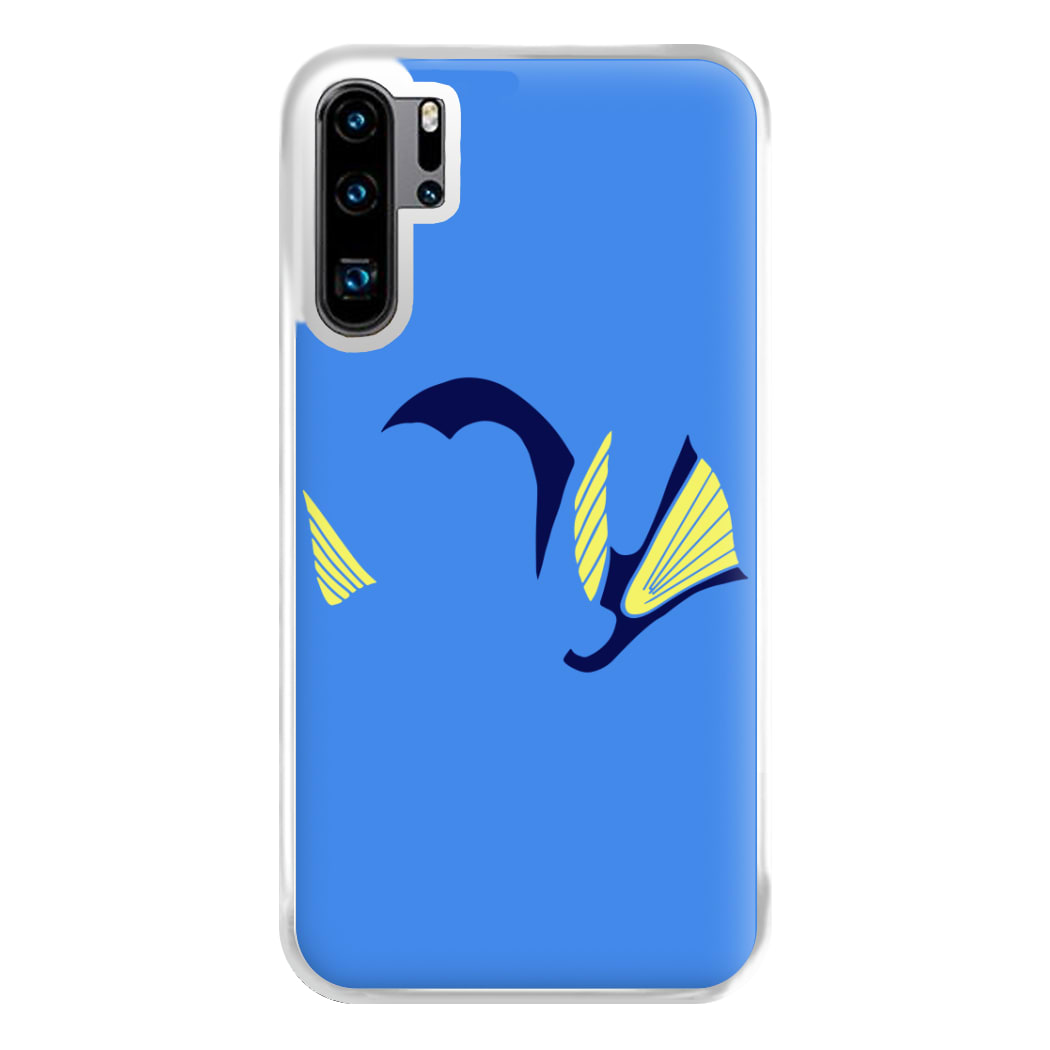 Faceless Blue Fish Phone Case for Huawei P30 Pro