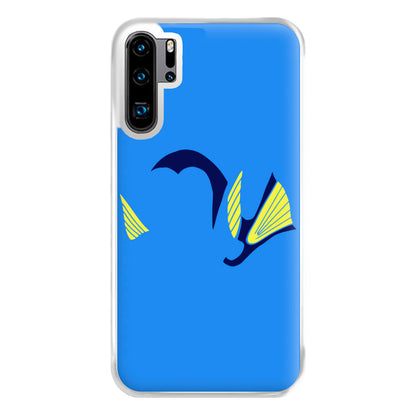 Faceless Blue Fish Phone Case for Huawei P30 Pro