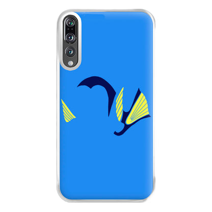 Faceless Blue Fish Phone Case for Huawei P20 Pro