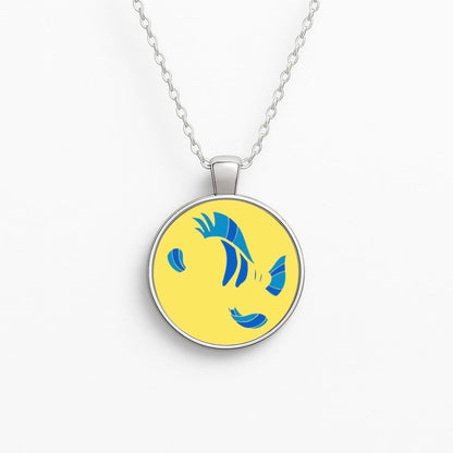 Faceless Flounder Circle Necklace
