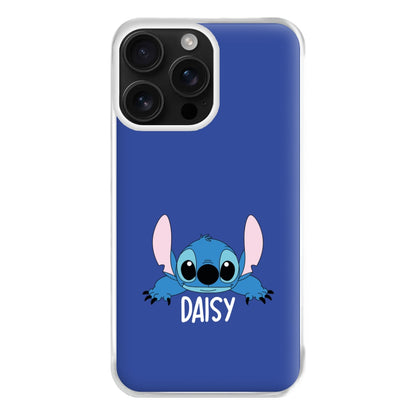 Blue Alien - Personalised Disney Phone Case for iPhone 16 Pro Max