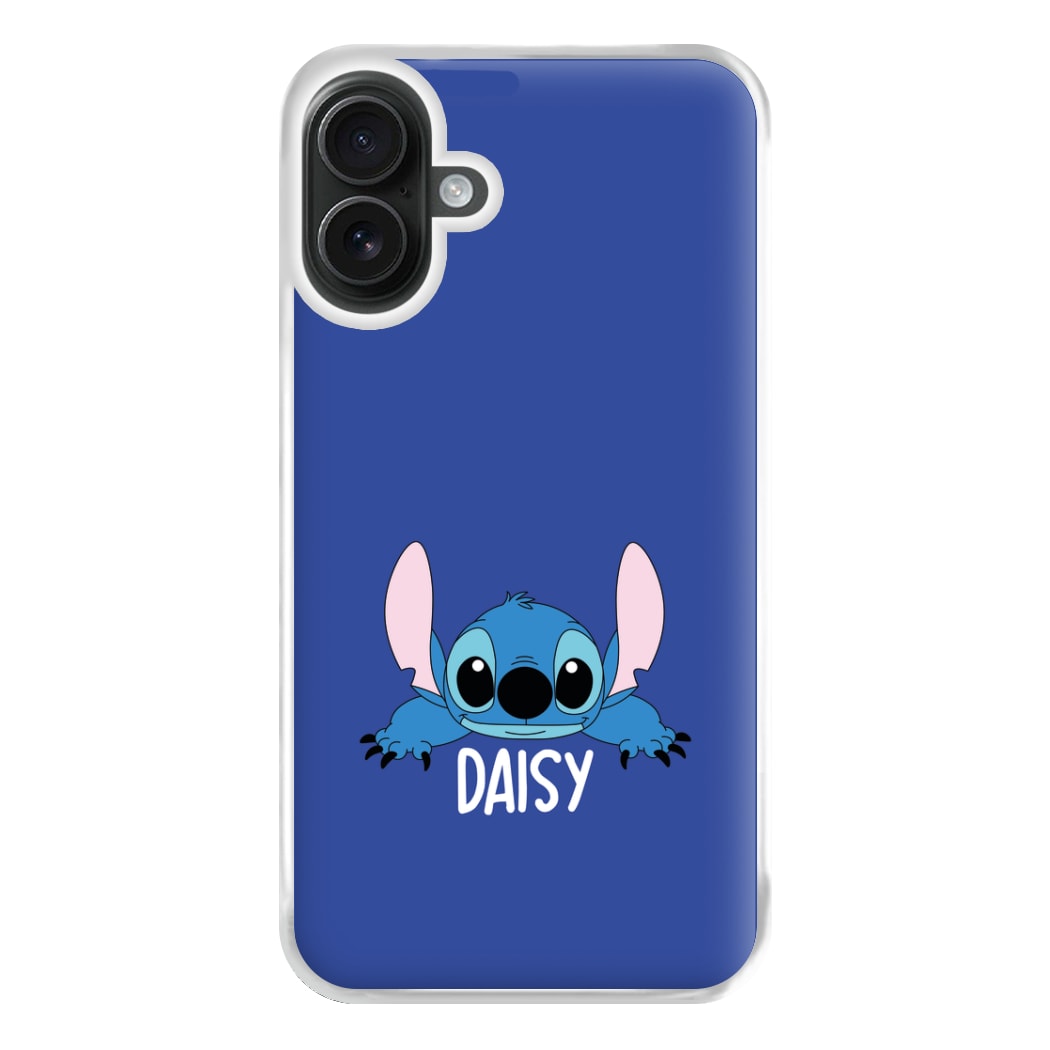 Blue Alien - Personalised Disney Phone Case for iPhone 16 Plus