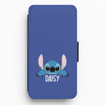 Blue Alien - Personalised Disney Flip / Wallet Phone Case