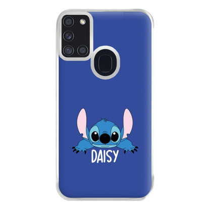 Blue Alien - Personalised Disney Phone Case for Galaxy A21s