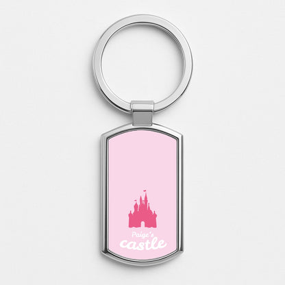 Fairytale Castle - Personalised Fairytale Silver Keyring