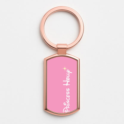 Princess - Personalised Fairytale Rose Gold Keyring