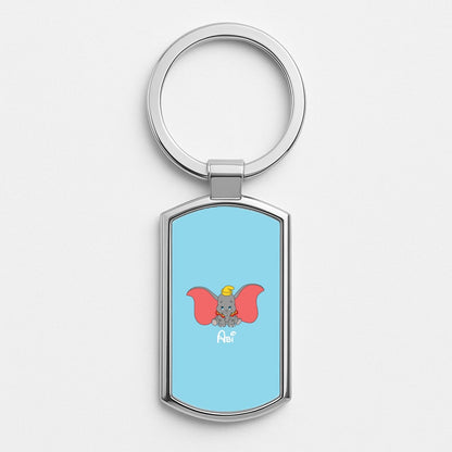Dumbo - Personalised Fairytale Silver Keyring