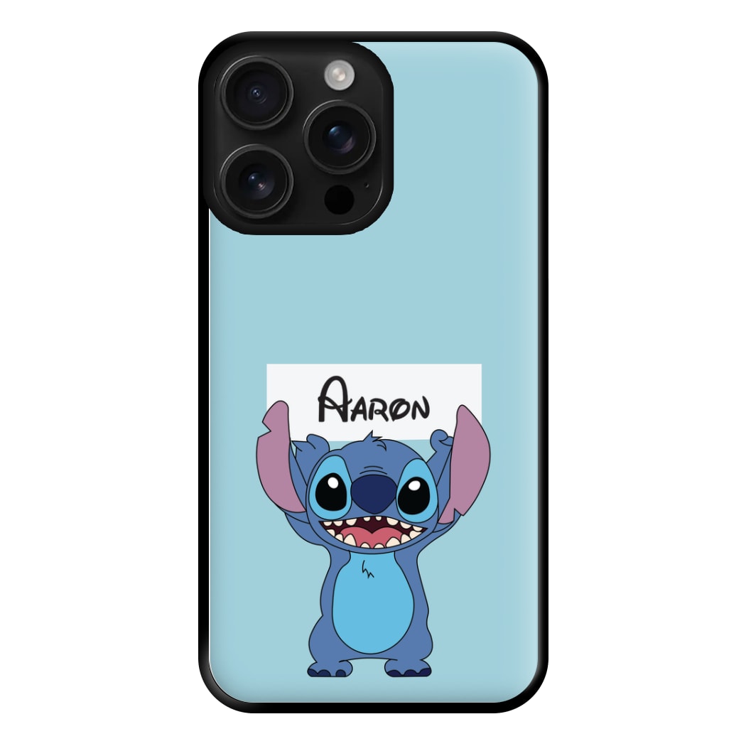 Standing Blue Alien - Personalised Disney Phone Case