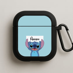 Standing Blue Alien - Personalised Disney AirPods Case