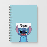 Standing Blue Alien - Personalised Disney Notebook 1