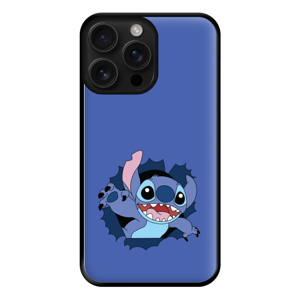 Torn Blue Alien Phone Case