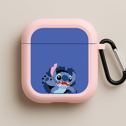 Torn Blue Alien Pink AirPods Case