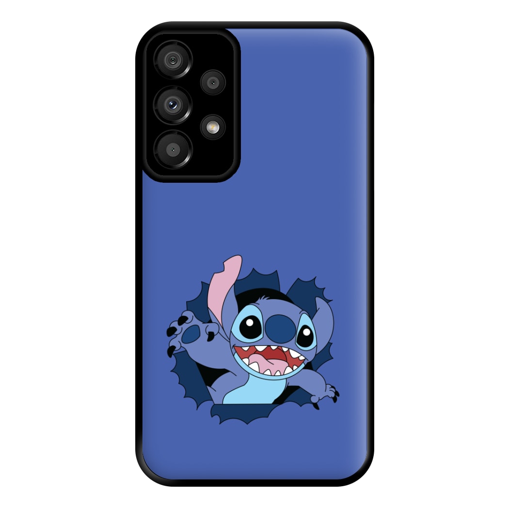 Torn Blue Alien Phone Case for Galaxy A33