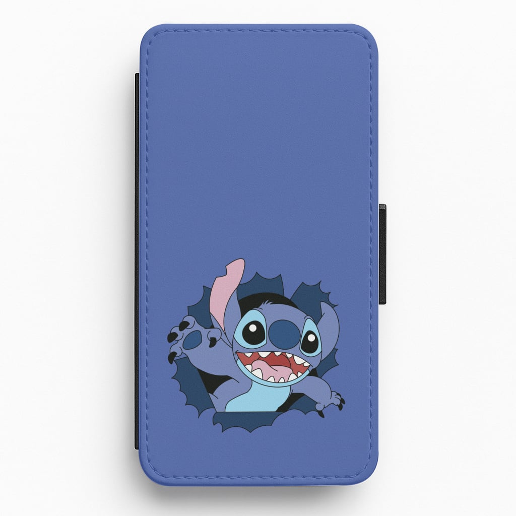 Torn Blue Alien Flip / Wallet Phone Case
