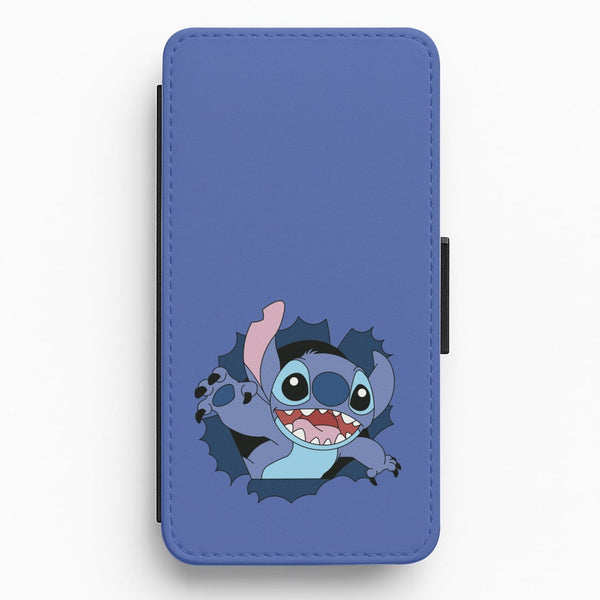 Torn Blue Alien Flip / Wallet Phone Case