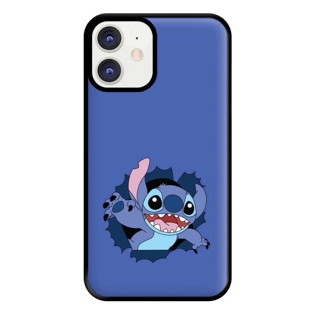 Torn Blue Alien Phone Case for iPhone 11