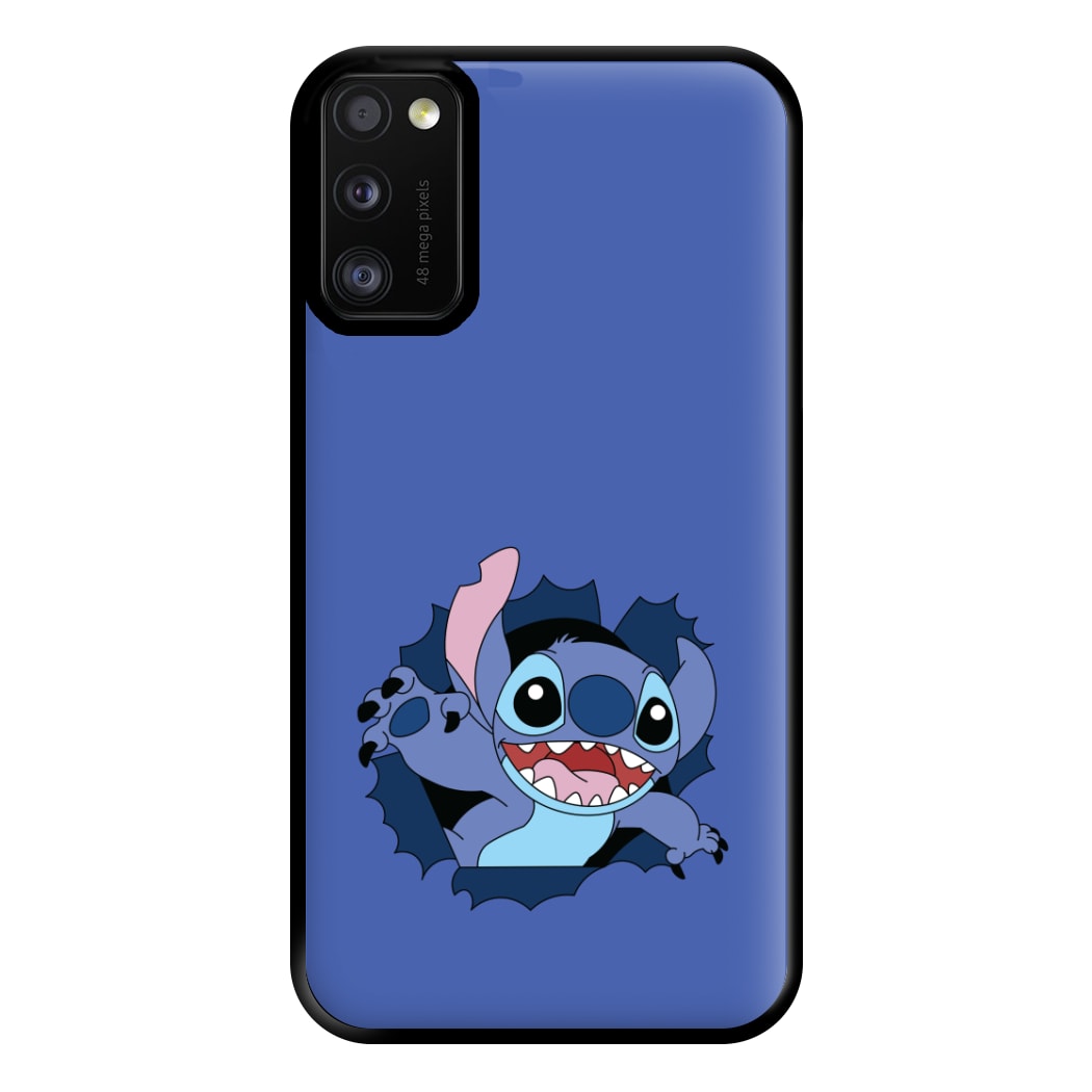 Torn Blue Alien Phone Case for Galaxy A41