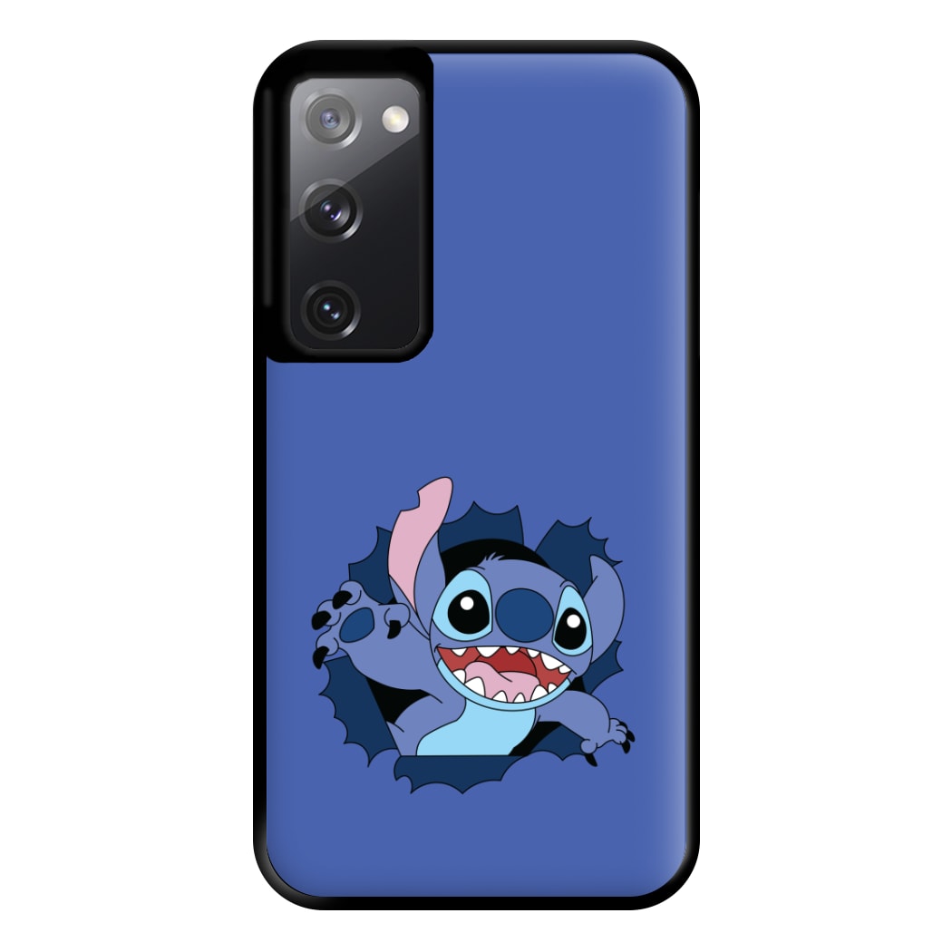 Torn Blue Alien Phone Case for Galaxy S20FE