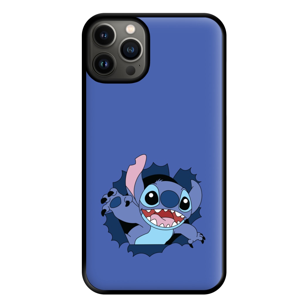 Torn Blue Alien Phone Case for iPhone 13