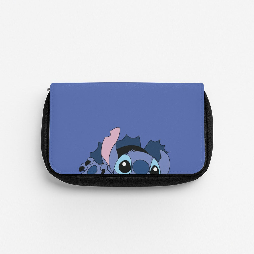 Torn Blue Alien Pencil Case