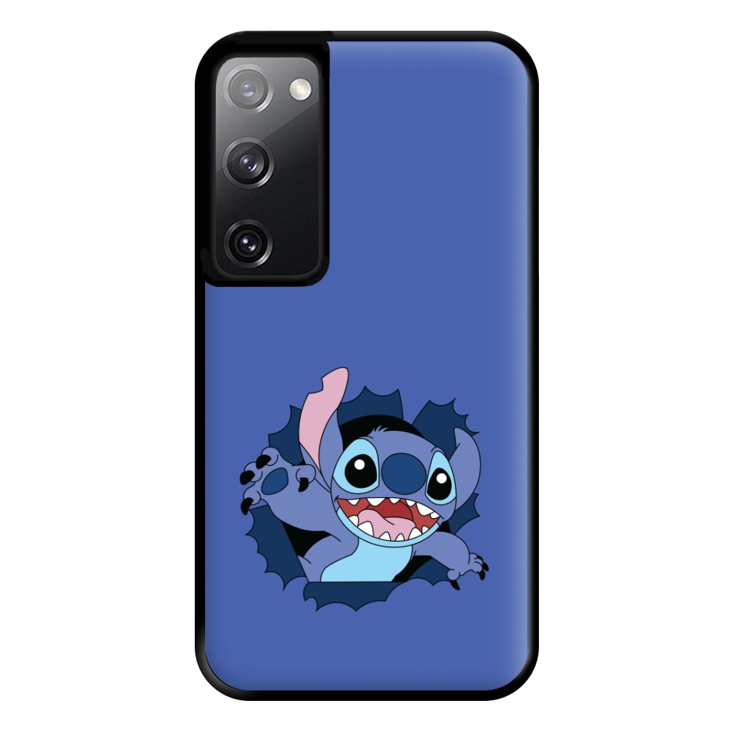 Torn Blue Alien Phone Case for Galaxy S20