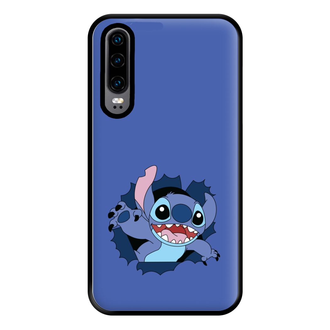 Torn Blue Alien Phone Case for Huawei P30