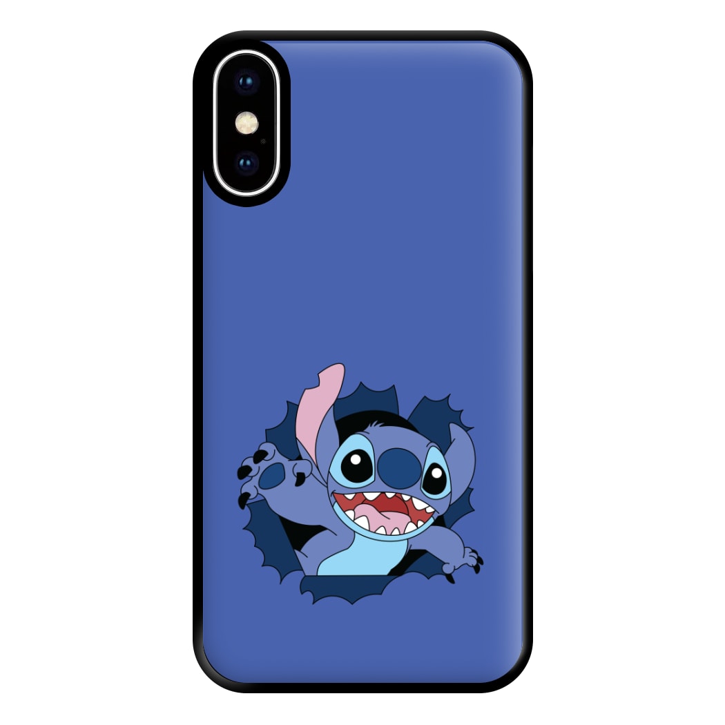 Torn Blue Alien Phone Case for iPhone XS Max