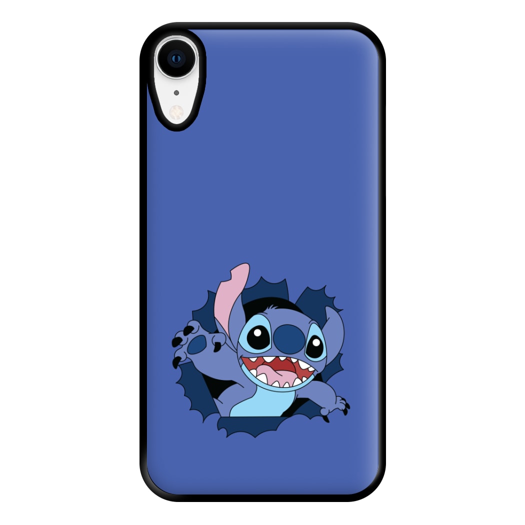 Torn Blue Alien Phone Case for iPhone XR